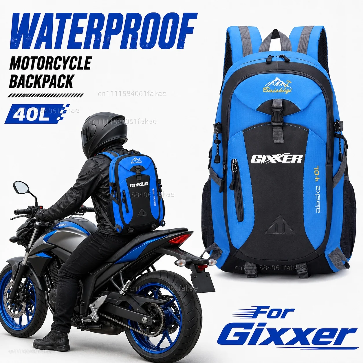 Mochila para motocicleta Gixxer 150 SF 150SF SF 250 SF250 GIXXER 155 2020 2021, mochila de viaje impermeable de 40L para senderismo al aire libre