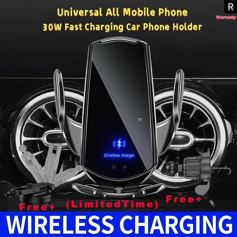 

Universal Smart Sensor 15W Fast Charging Type C Wireless Car Charger Holder Phone Wireless for Cars for iPhone Car Phone Holder