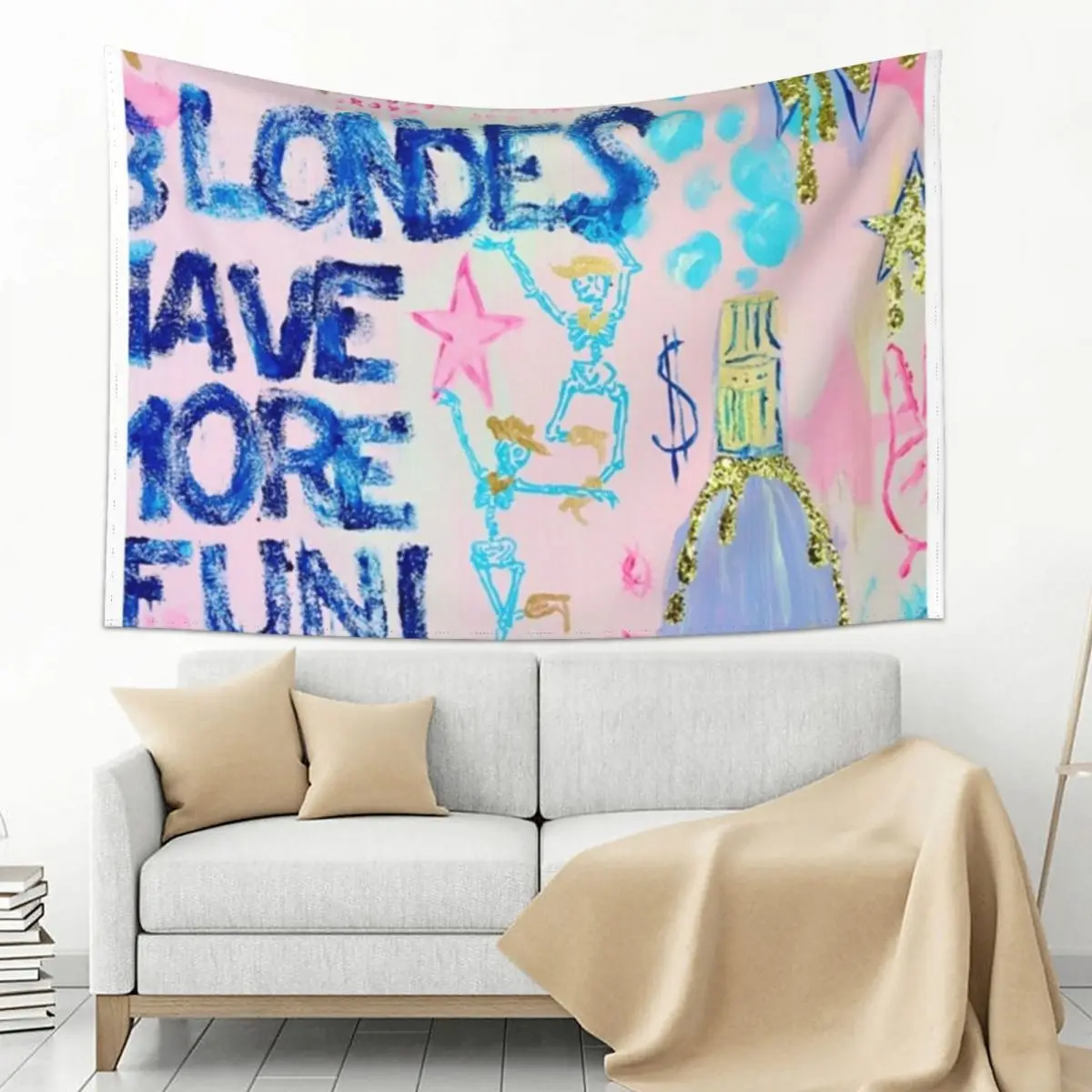 

;blondes have more fun Tapestry