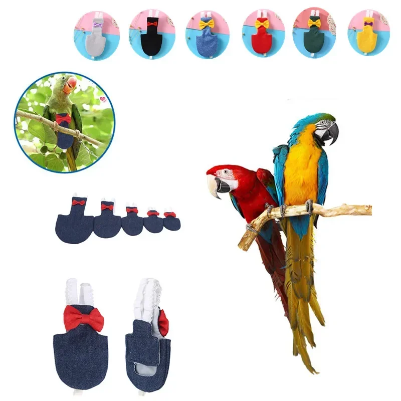 New Bird Parrot Diaper Flight Suit Nappy Clothes for Green Cheek Conure Parakeet Cockatiels Pigeons Medium Large Pet