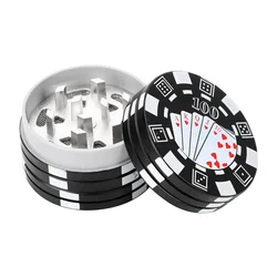 Poker Chip Style Tobacco Spice Grinder  3-layer Tobacco Herb Cutter Grinder For Smoking Spice Cutter Cigarette Accessories