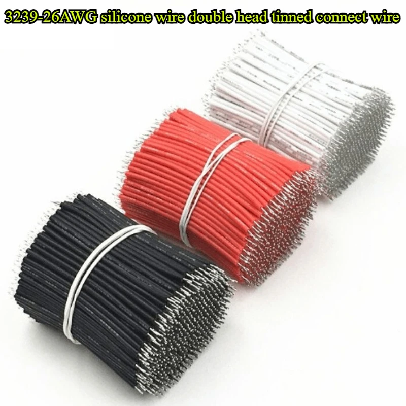 

Extra soft silicone wire 3239-26AWG battery power conductive welding harness double head tinned wire length 3/4/5/6/8/10/15/20cm