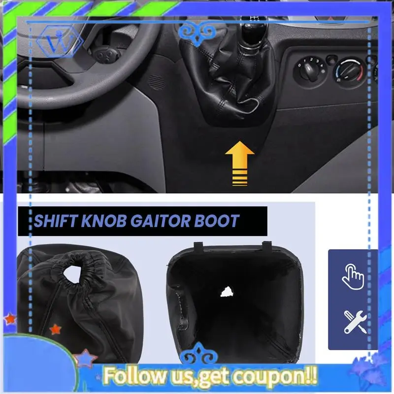 

M46K-Car Gear Gaiter Boot Cover Shift Knob Gaitor Boot Gear Knob Shift Stick Gaiter Boot For Ford TRANSIT MK7