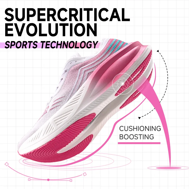 IRUNSVAN Running Shoes for Men and Women Racing Marathon Stable Rebound Shock-absorbing Training Sneakers