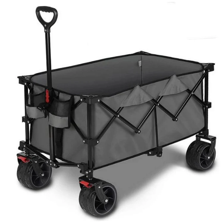 Outdoor Camping Cart Larger 220L Folding Utility Beach Wagon Grocery Shopping Trolley