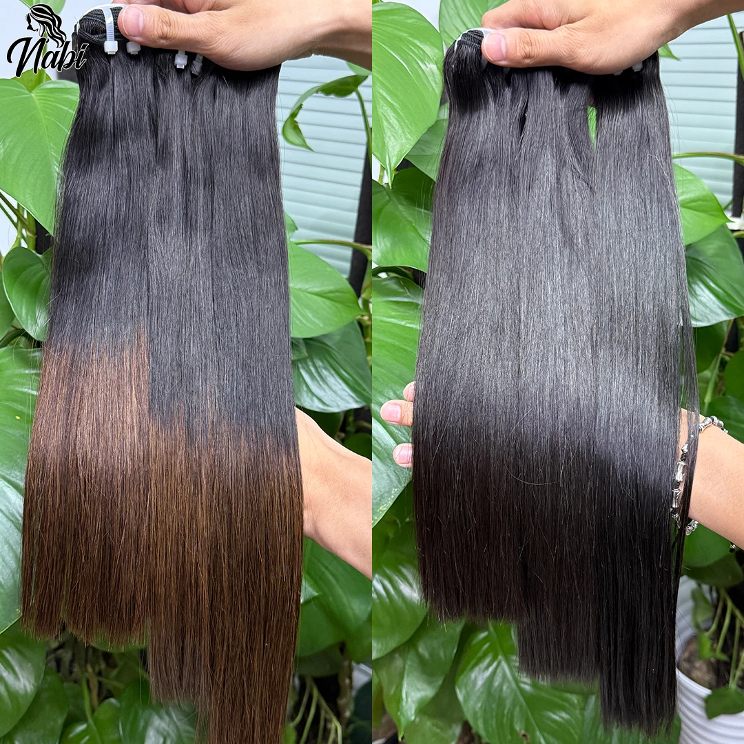 

Пучки человеческих волос Nabi с кружевной застежкой 13X6 HD, натуральная вьетнамская средняя часть 16A, прямая кость для плетения париков, без выпадения