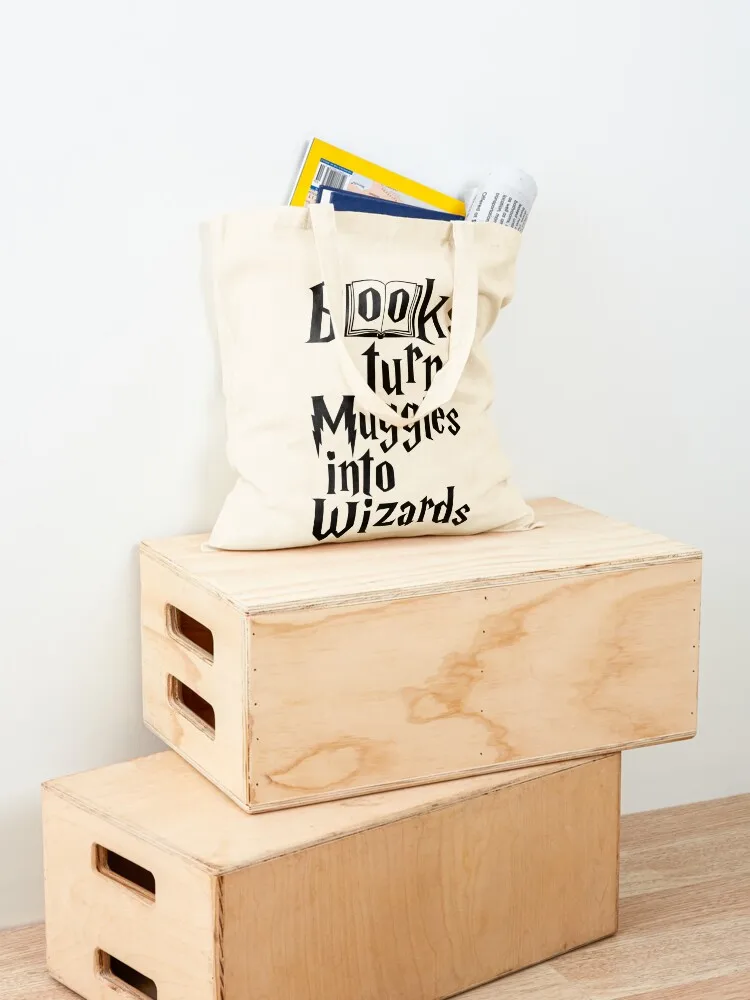 Books turn muggles into wizard Tote Bag Cloth bags Women's shopper Candy bags bag luxury women