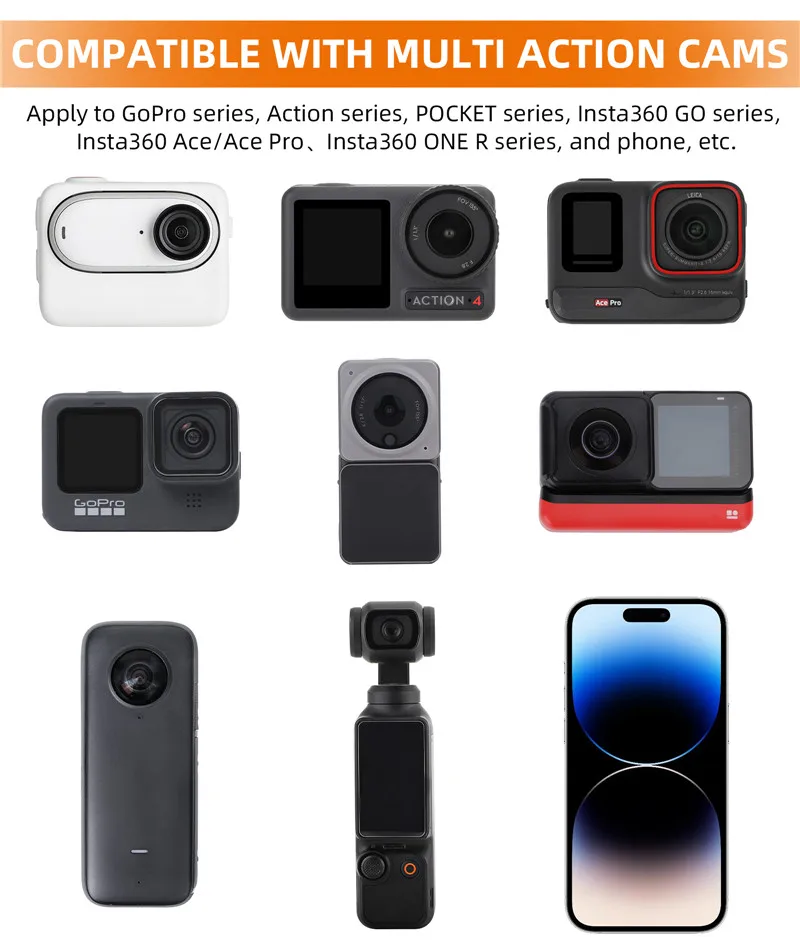 Soporte magnético para coche para DJI OSMO Pocket 3 Insta 360 X4 X3 GO 3 3S ACE Pro 2 soporte para cámara de motocicleta