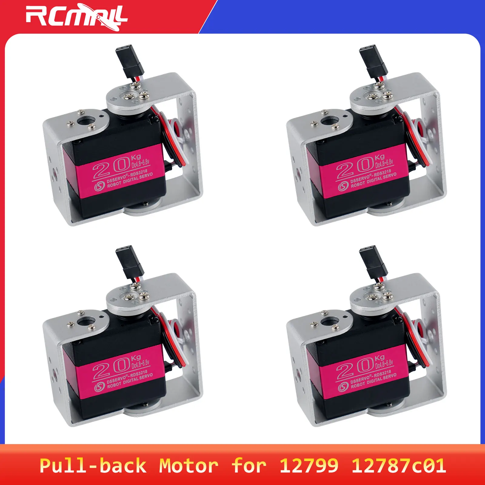 

4PCS 20KG RDS3218 Dual-Axis Digital Servo with Servo Bracket 180 Degree / 270 Degree High Torque Metal Gears Robotic Servo