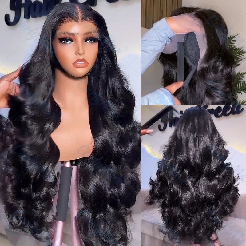 30 40 Inch 13x4 Body Wave Lace Front Human Hair Wigs 250% Brazilian Water Wave 13x6 HD Transparen Lace Frontal Wig For Women