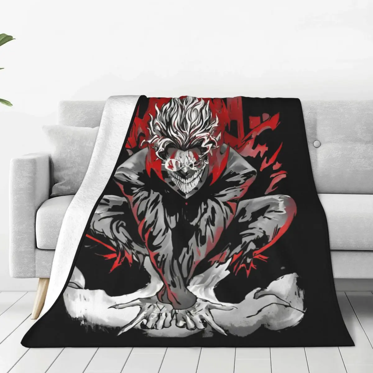 Okarun Dandadan Retro Knitted Blankets Anime Flannel Throw Blanket Summer Air Conditioning Personalised Soft Warm Bedspreads