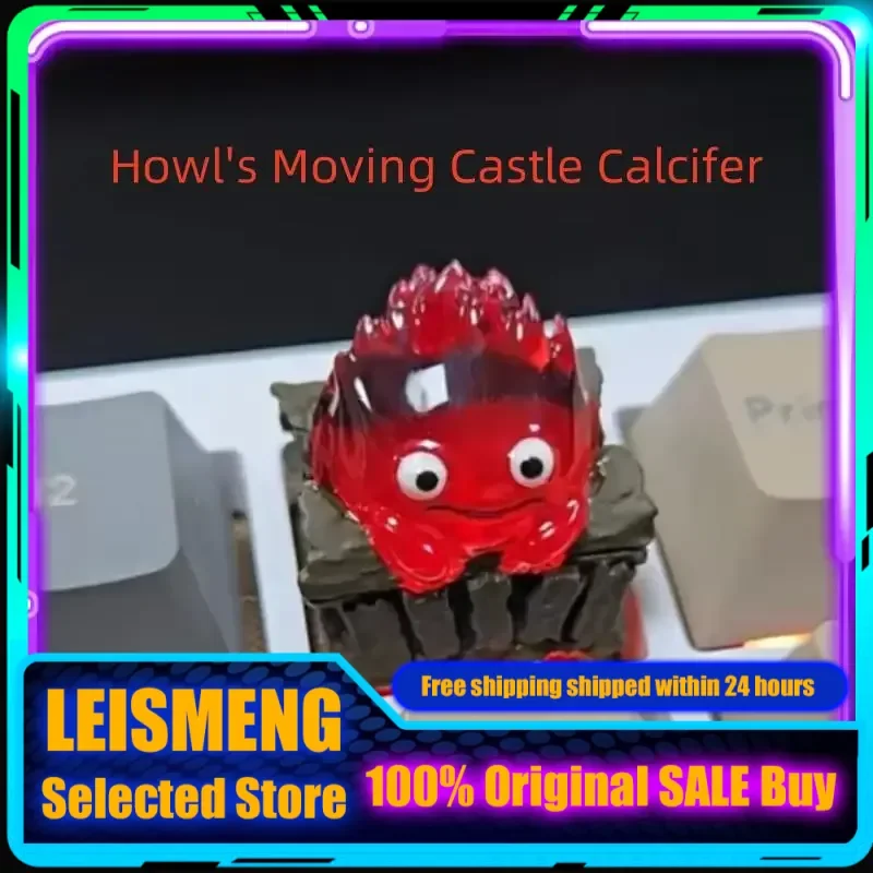 

Anime Keycap Calcifer Theme Mechanical Keyboard Resin Custom Cute Keycaps Cross Axis PC Gaming Keyboard Accessories Cartoon Gift