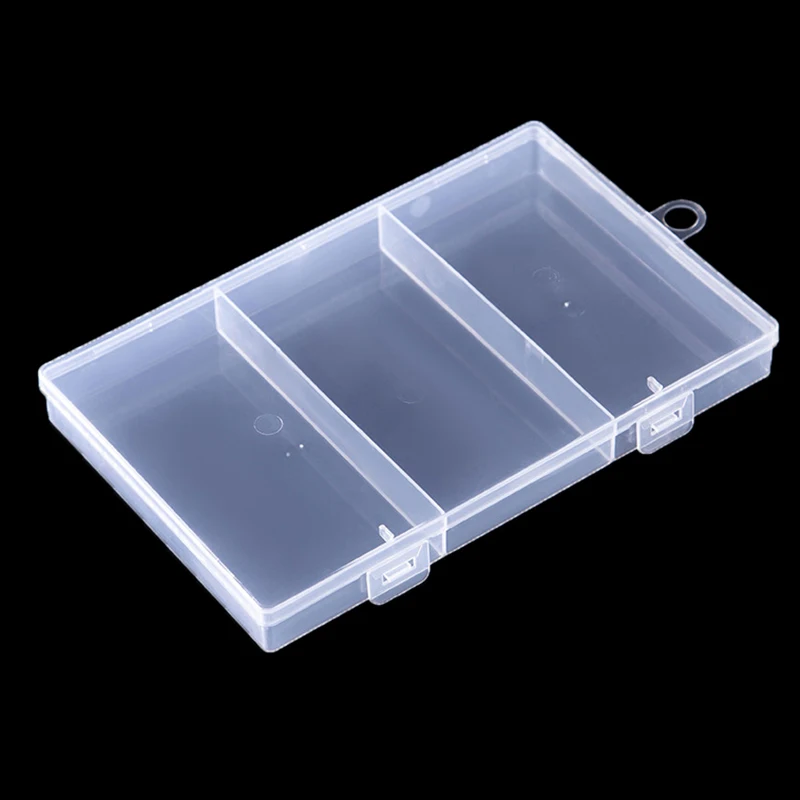 Caja de almacenamiento de herramientas de extensión de pestañas, soporte para pinzas de pegamento, organizador de maquillaje, transparente, con cubierta, rectangular, Vertical, 3 rejillas