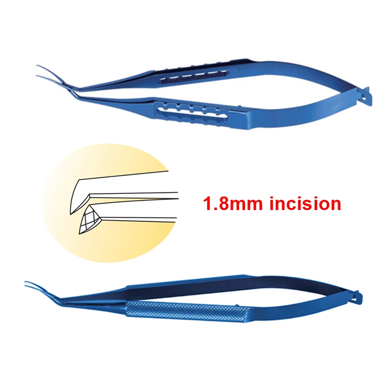 

1pcs Capsulorhexis Forceps Autoclavable Eyelid Forceps Clamp Titanium Alloy Ophthalmic Instrument