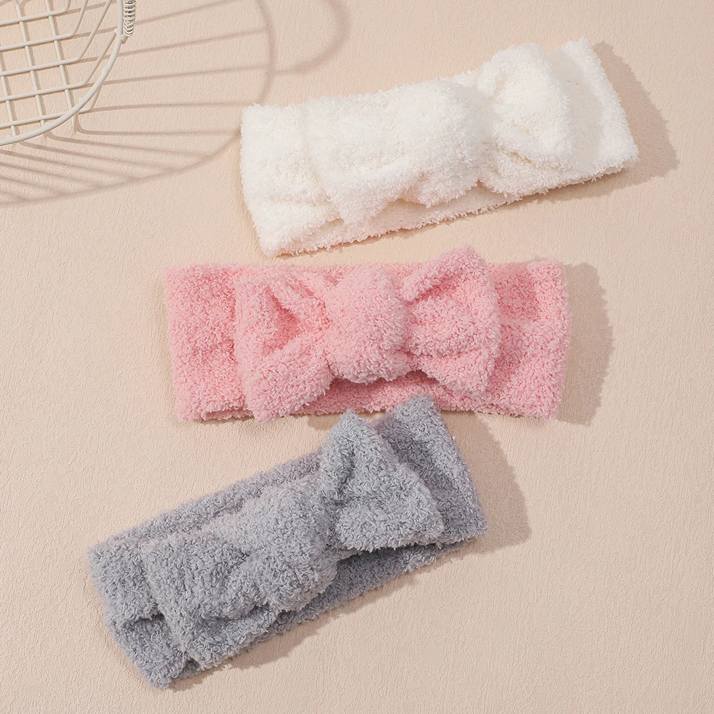 

New Fleece Baby Headband Turban Knotted Girls Turban for Newborn Warm Winter Hair Band Children Kid Head Wrap Hair Accessories