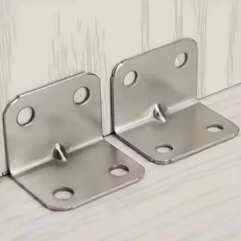 20Pcs 90-Degree Angle Iron Bracket - Table Chair Cabinet Wardrobe Fixed Connector, Shelf Reinforcement Angle Plate Accessories