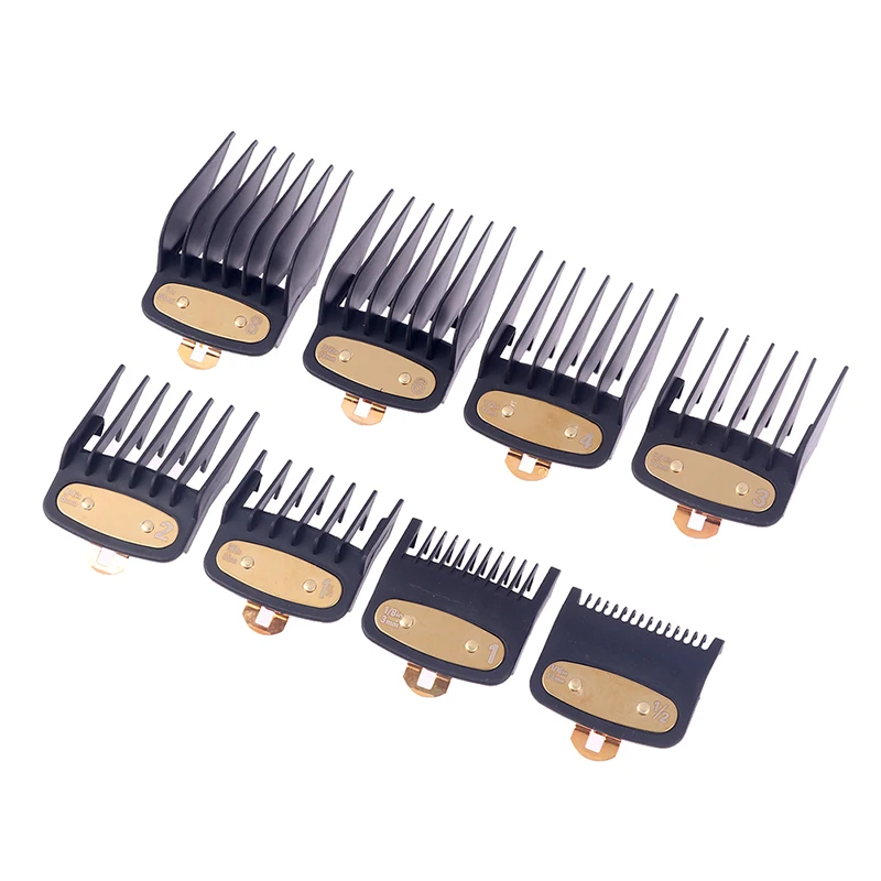 Professional Limit Comb Set for Hair Clipper, Cutting Guide Combs, 1.5mm, 3mm, 4mm, 5mm, 6mm, 10mm, 13mm, 19mm, 25mm, PCes 8