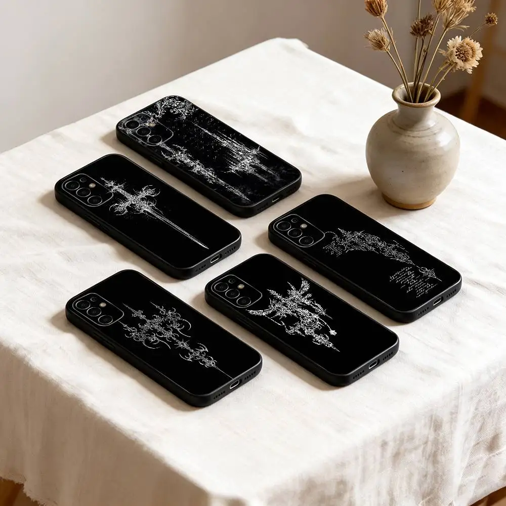 

Cyber S-Sigil C-Cross Phone Case For Samsung S25,S24,S21,S22,S23,S30,Ultra,S20,Plus,Fe,Lite,Note,10,Black Cover