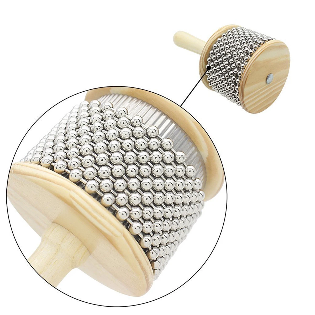 

Wooden Cabasa Dia.3.4'' Hand Shaker Kids Preschool Music Teaching Percussion Instrument Dia.3.4'' Wooden Cabasa