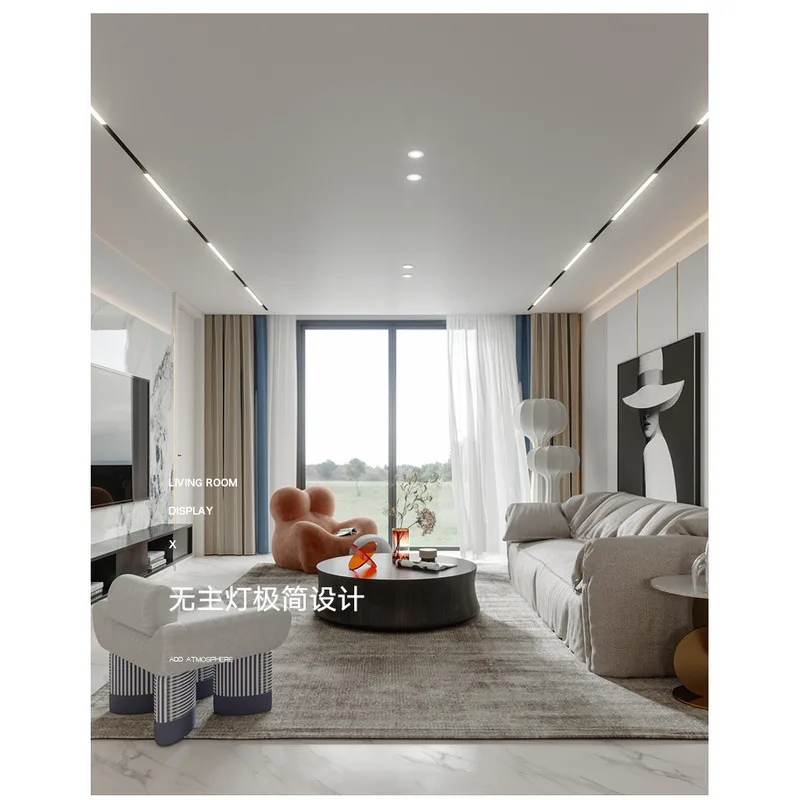 Smart Magnetic Track Light Led Magnetic Rail Light Recessed Track Lighting Linear Light Spotlight