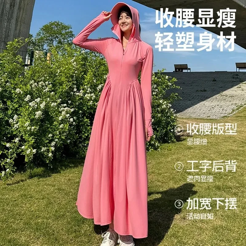 

Женская летняя женская модная солнцезащитная одежда с капюшоном и защитой от ультрафиолета, корейская женская рубашка из ледяного шелка, солнцезащитная рубашка