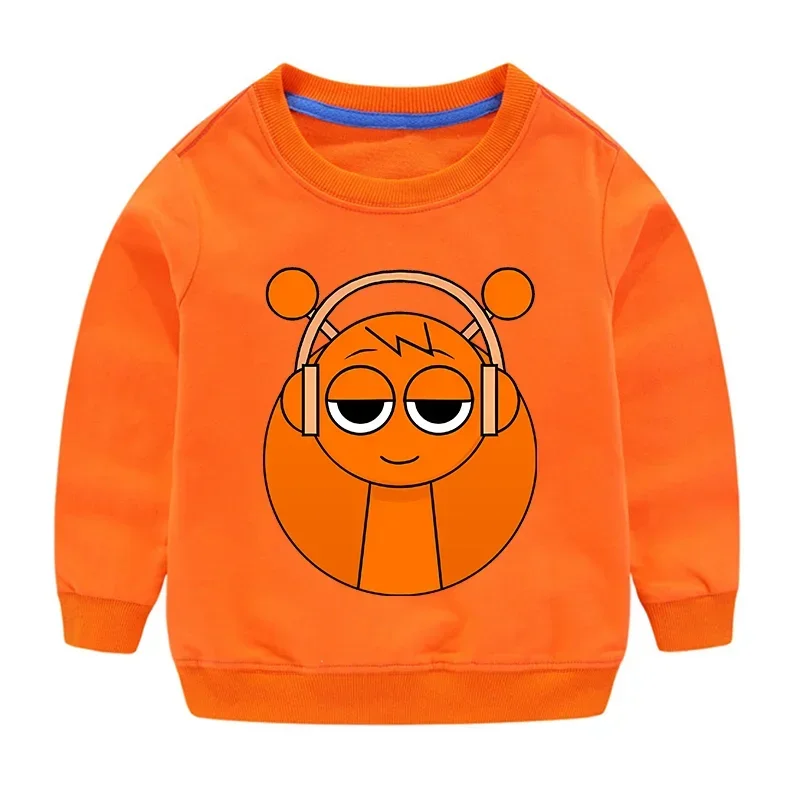 Sprunki جولة الرقبة الطفل البلوز أنيمي الكرتون ملابس عصرية الفتيان الفتيات ربيع الخريف Kawaii ملابس هدايا عيد ميلاد الاطفال