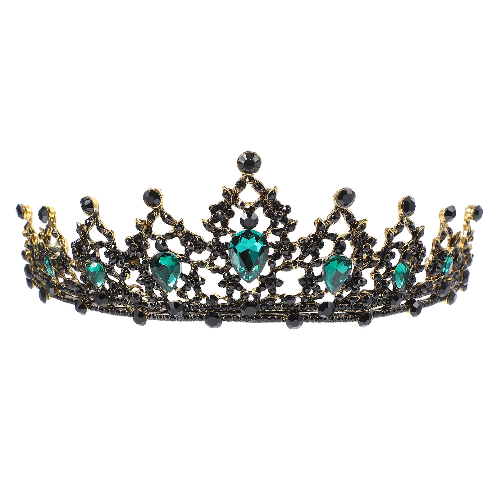 

Stunning Rhinestone Tiara Headband For Women Lightweight Durable Hair Accessories Party Bridal Halloween Prom Decoration Black