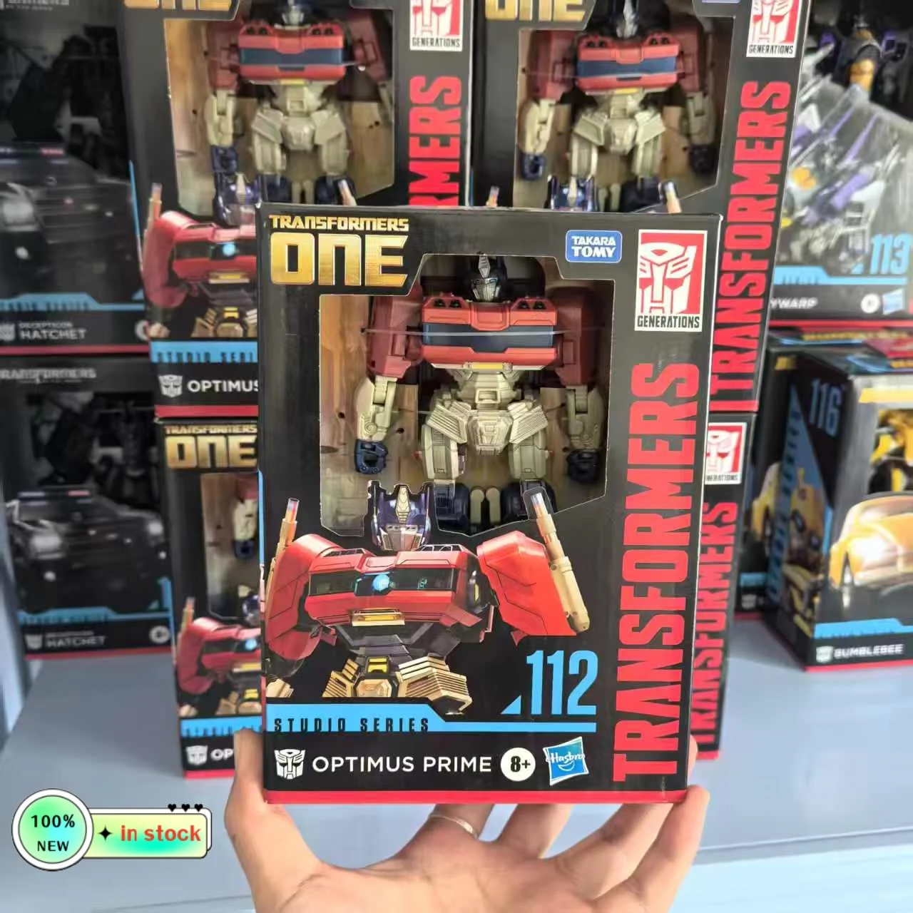 

In Stock Takara Tomy Transformer Studio SS-112 Optimus Prime G1 Dark of The Moon 94 Decepticon Hatchet New Action Figures Toys