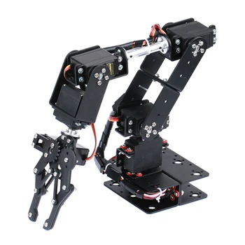 Steam DIY 6 DOF Robot Metal Alloy Mechanical Arm Claw Kit Arduino Robotics Kit Ps2 for mgmgwireless control programmable toys