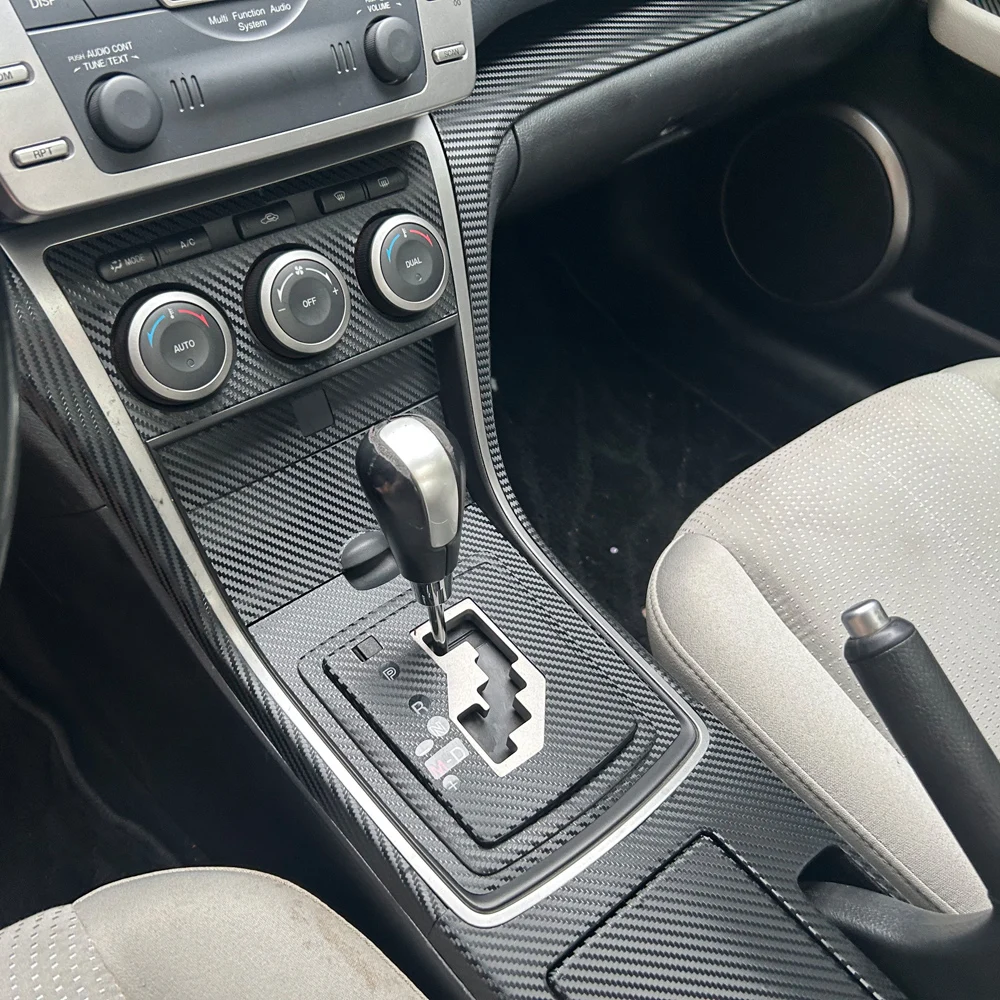 For Mazda 6 GH 2009-2013 Interior Central Control Panel Door Handle Carbon Fiber Stickers Decals Car Styling Accessorie