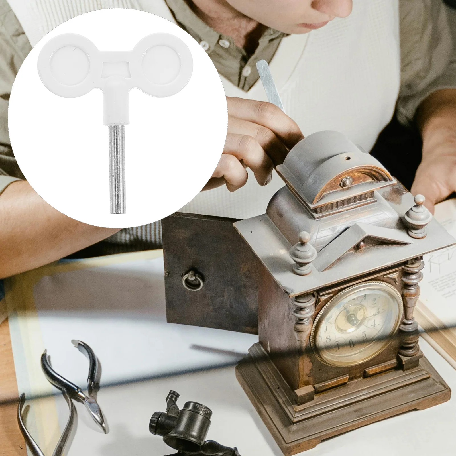 

DIY Music Key Replacement Winding Mechanism Metal Windup Parts Repair Accessories for Musical Box Rotating Keys