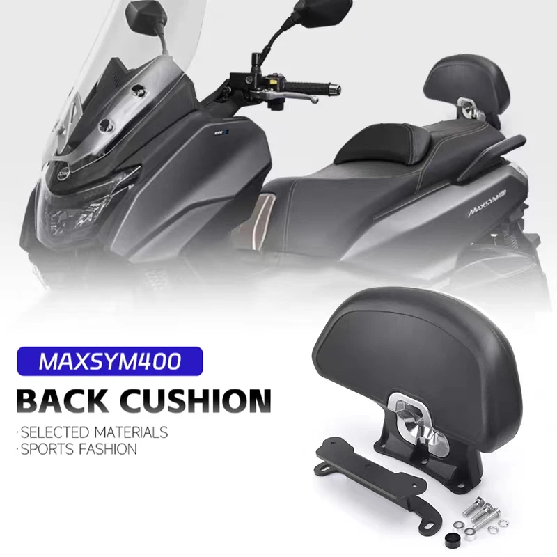 

New SYM MAXSYM 400 MAXSYM400 UP-2022 2021 2020 Motorcycle Black Rear Passenger Seat Tailstock Backrest Back Rest Cushion Pad