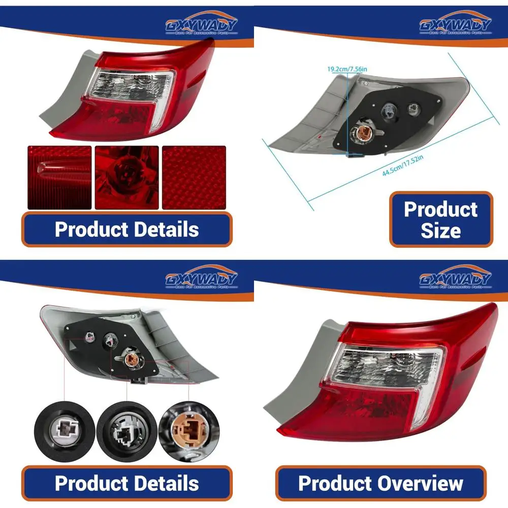 

2012-2014 Camry Right Side Rear Tail Light Assembly with Brake & Turn Signal Functions