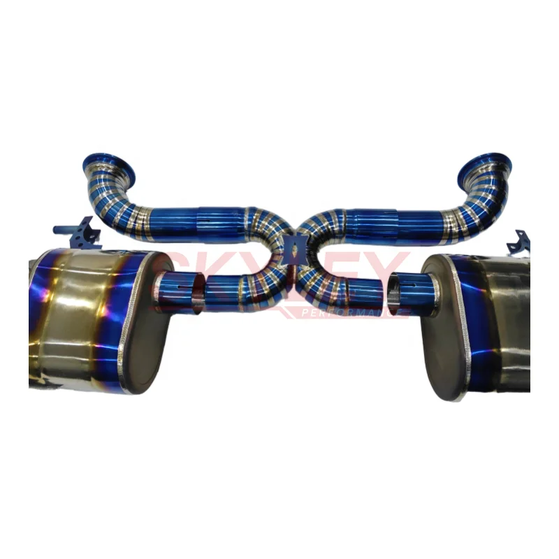 عادم SKYLEY من التيتانيوم لأودي R8 V8 4.2l/v10 5.2l 2010- كاتم صوت التحكم Valvetronic المحور الخلفي صمام عادم Catback