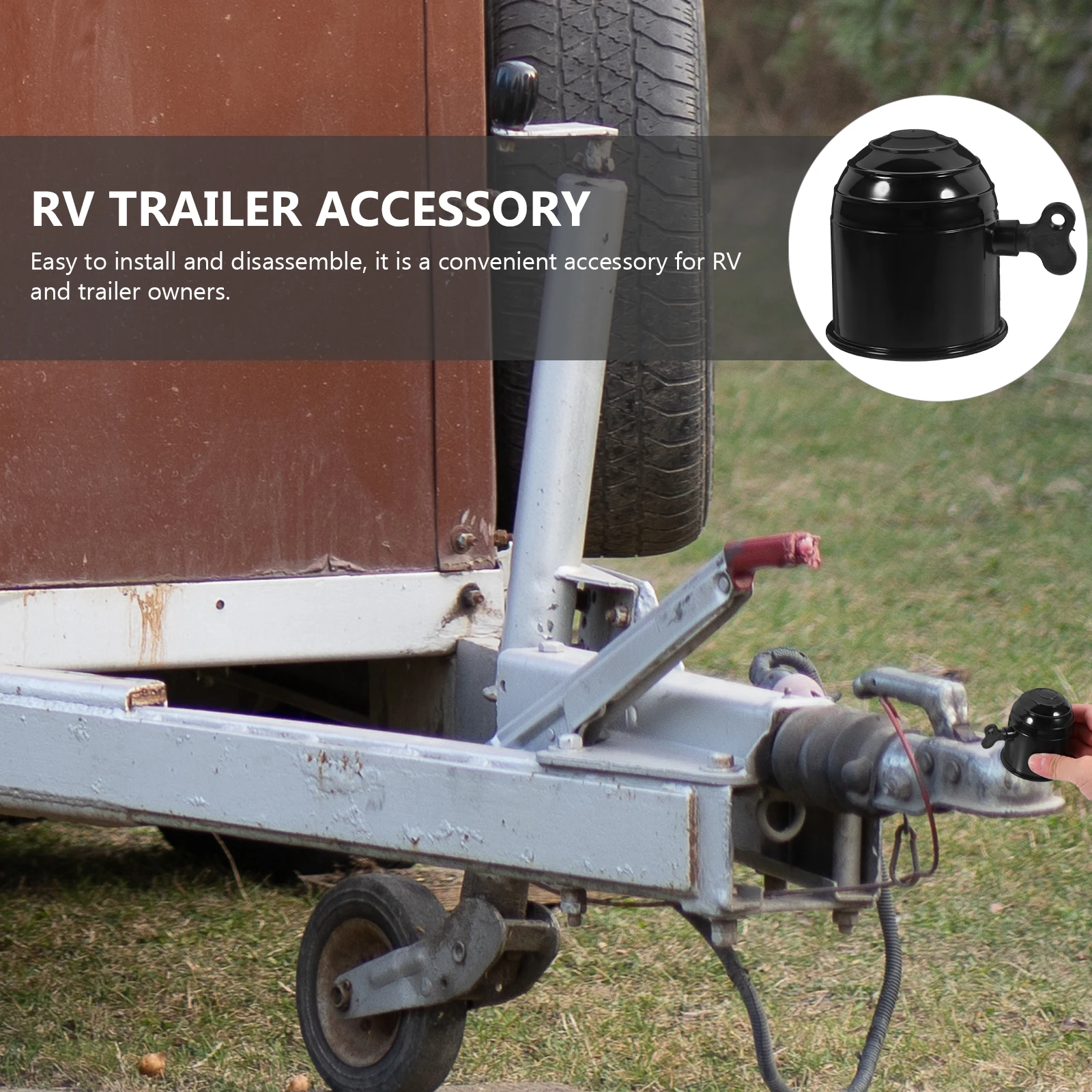 

Trailer Hitch Ball Cover Knob Easy Install Protection Cap Rv Trailer Tow Bar Accessory Cover Hitch Ball Cap Rv