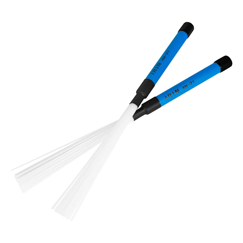 

1 Pair Drum Brush Nylon Abs Handle Durable Comfortable Grip For Percussion Instruments Beginners Travel