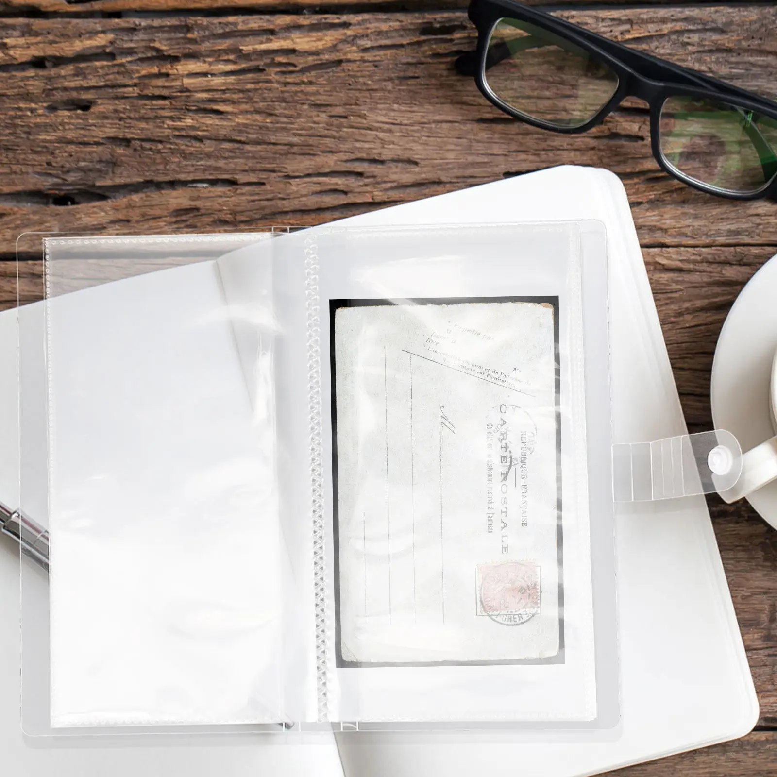 

2Pcs Transparent Tickets Storage Album Multi-Functional Loose-Leaf Organizer for Movie Plane Train Tickets Collection Gift