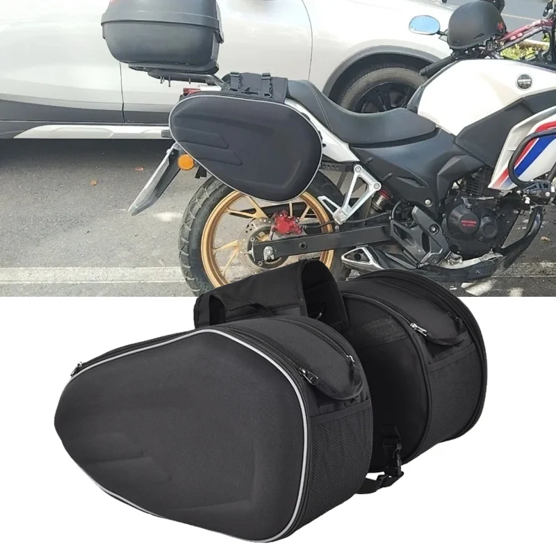 

Motorcycle Saddlebags, 36L-58L Expandable Capacity Panniers Waterproof Side Bag Universal For Harley Suzuki Yamaha Kawasaki