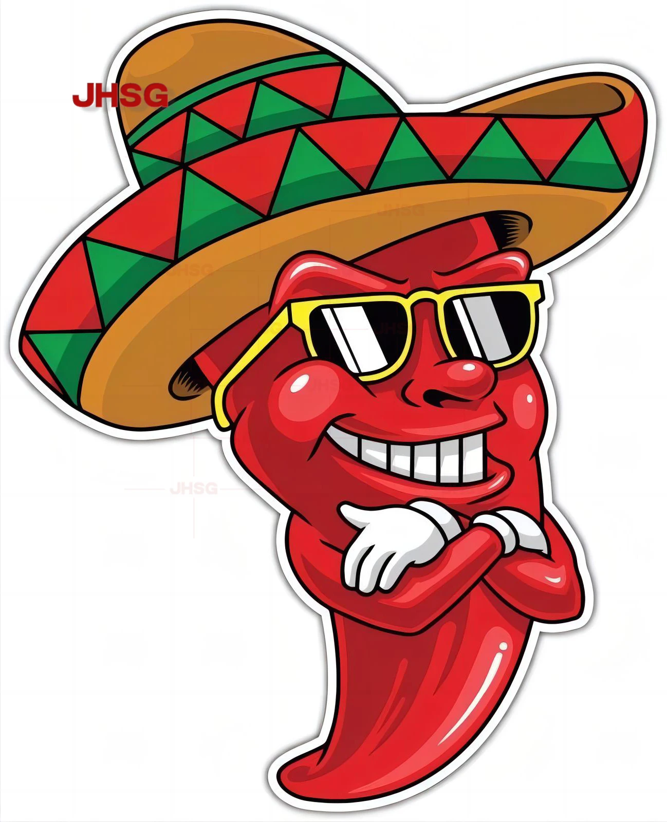 

Mexican Chili Pepper Car Bumper, Window Sticker, Waterproof Vinyl Window Bumper, External Decorative Accessories