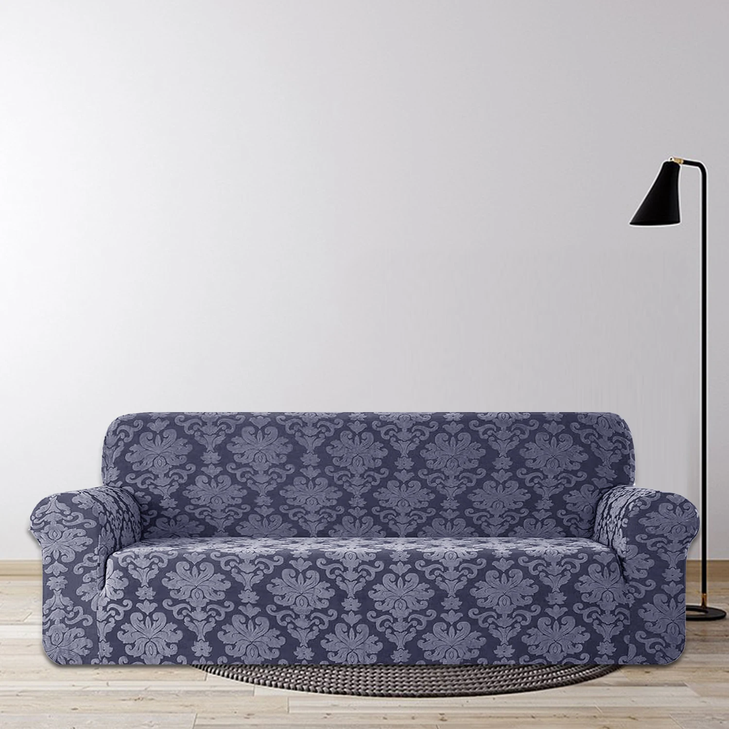 

Retractable sofa cover European and American style floral pattern with thickened skirt