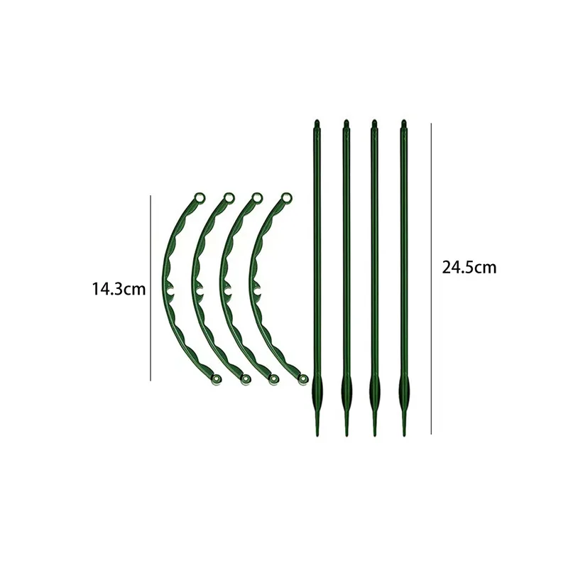 Garden Plant Support Cage Plie Flower Stand Holder Plastic Semicircle Green House Orchard Fixing Rod Gardening Bonsai Tool