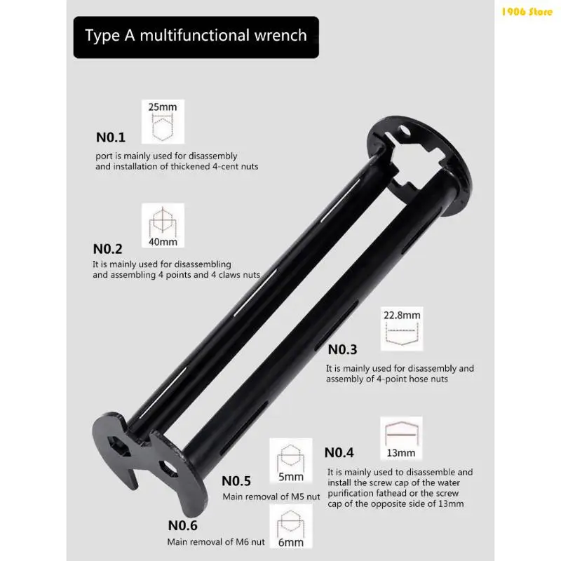 U1JB Practical and Reliable Four-Claw Hexagon Wrench Essential for DIY Enthusiasts