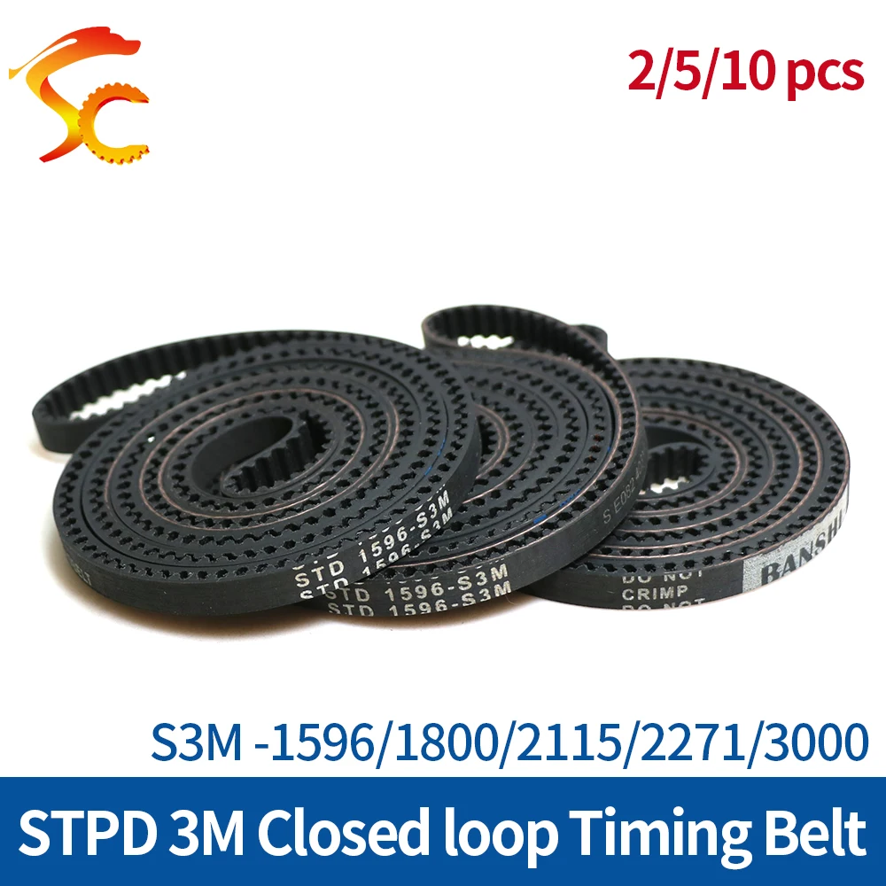 

S3M Timing Belt 1596 1800 2115 2271 3000mm STPD 3M Closed Loop Rubber Synchronous Belts Width 6/10/15mm Free Shipping