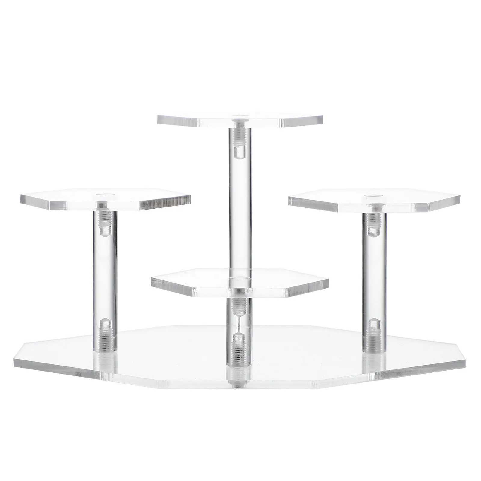 

Clear Acrylic 4-Step Display Rack Stable Storage Stand for Collection Figures Crafts Display Shelf Organizer Holder