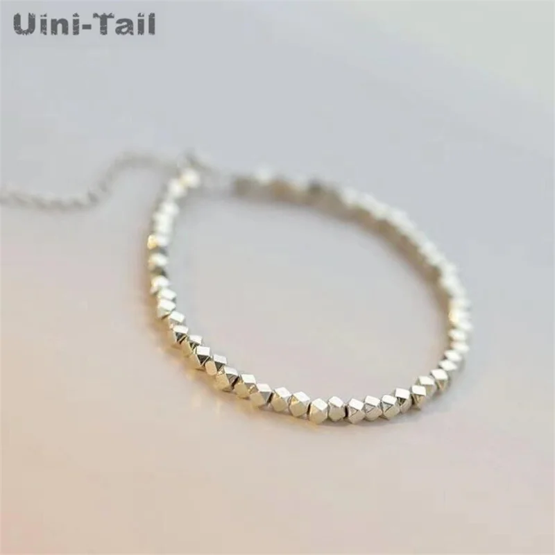 Uini Tail Hot Selling New 925 Tibetan Silver Geometric Square Bracelet Fashion Trend Dynamic Exquisite Irregular Handicrafts