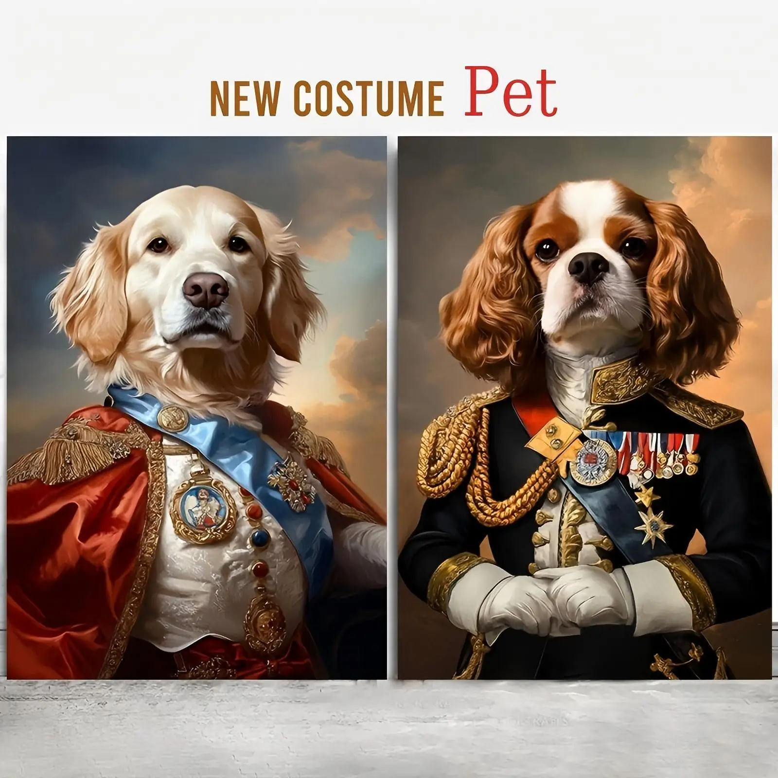 1PC 2D Flat Metal Tin Sign Custom Dog Cat Portrait - Personalized Pet Head Iron Painting for Living Room Bedroom