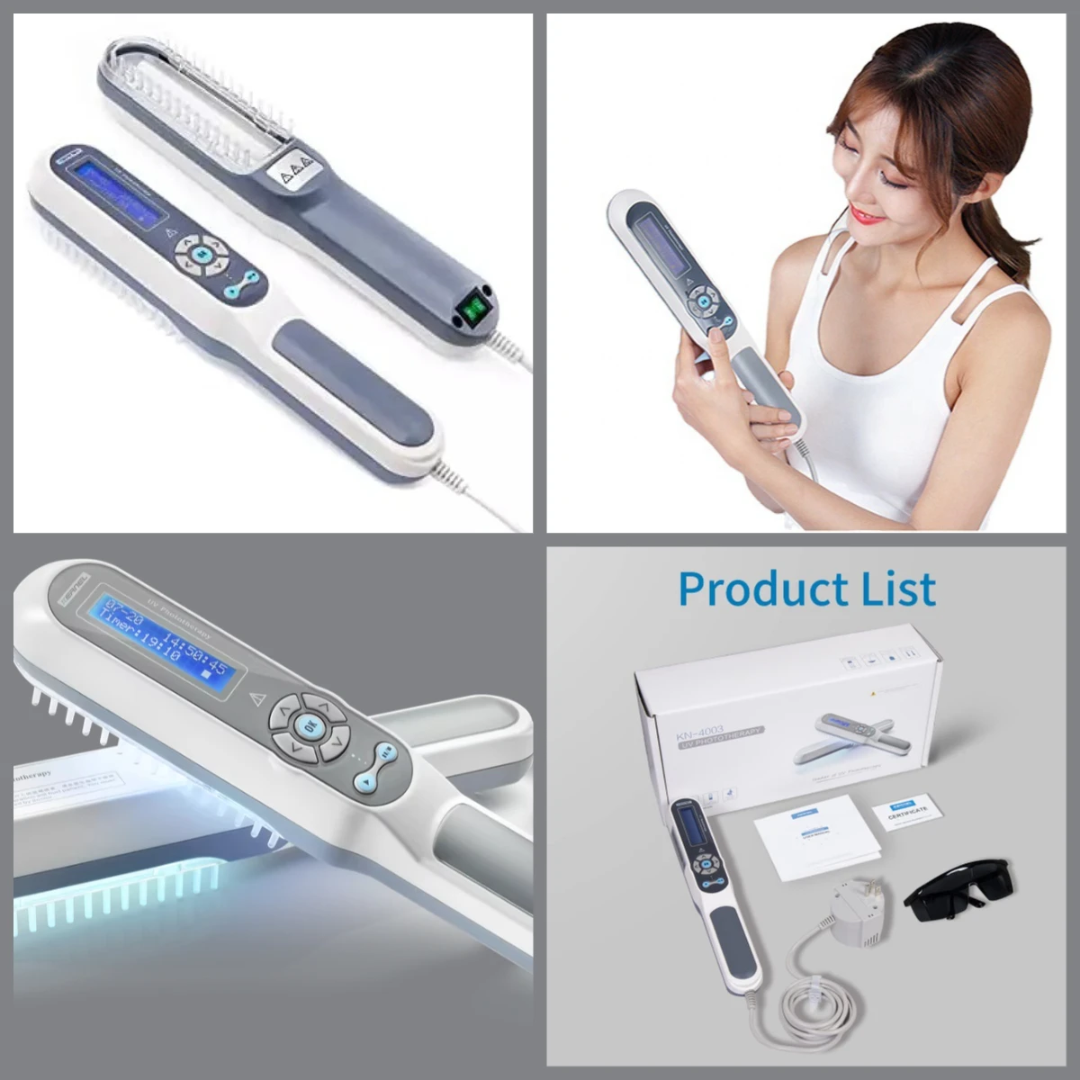 Portable Handheld 311nm Narrow Band UVB Light Device Home Skin Care Irradiation Lamp With Timing Function