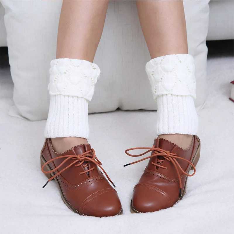 الحدود محبوك قصيرة النسخة الكورية الشتاء النساء أغطية الحذاء يغطي القدم يغطي جديد الوجه على التقوقع الغزل جورب يغطي حراس الساق #6