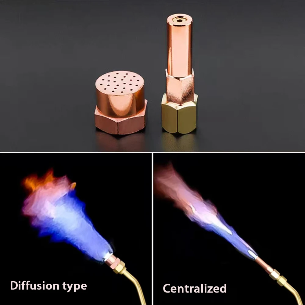 All Copper Baking Gun Nozzle Centralized Diffusion Heating Torch Gun Head Baking Gun Nozzle Propane Liquefied Gas Spray Nozzle