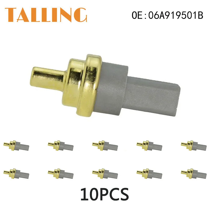 

10Pcs Coolant Water Temperature Sensor for VW Golf Passat Jetta Audi A3 8P A4 B6 A5 A6 Porsche Seat Skoda 06A919501A 06A919501B